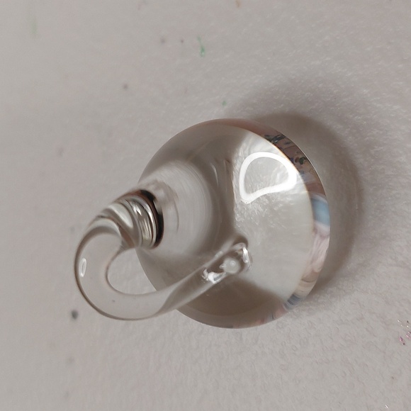 Signed Hulet Clear Glass Hershey Kiss Candy Figurine Accent - Picture 3 of 6